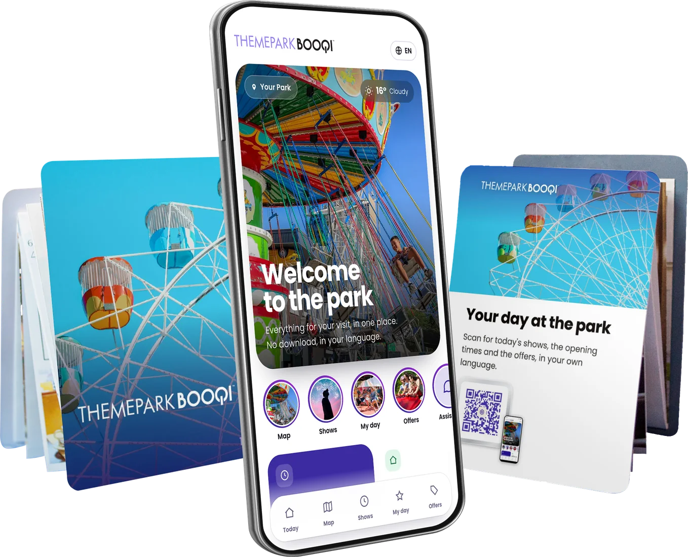 A closed ThemeParkBooqi, pocket-sized