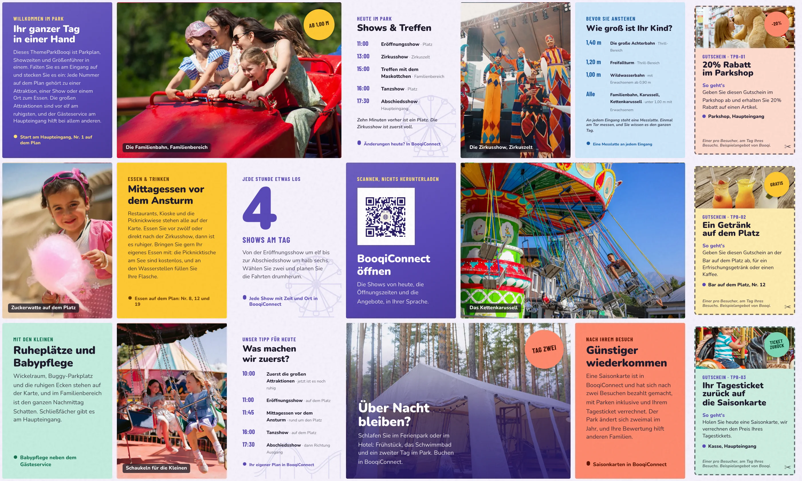 ThemeParkBooqi aufgefaltet